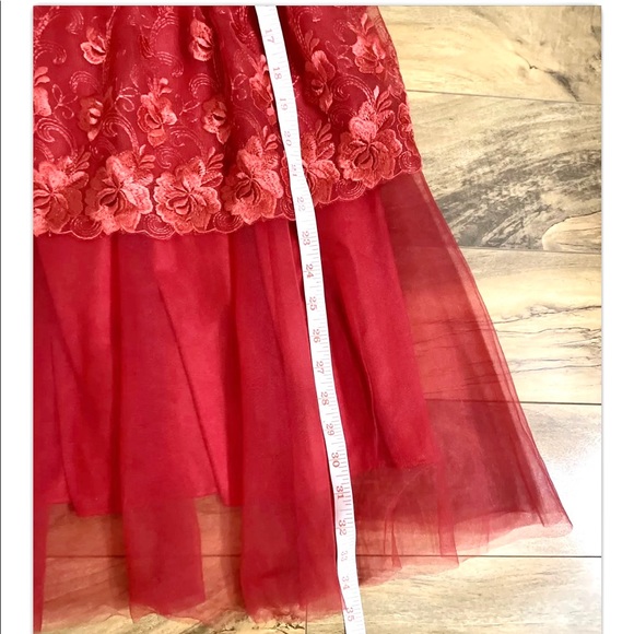 NWOT Red Lace Dress for Christmas,New Yr,Valentine - Picture 6 of 8